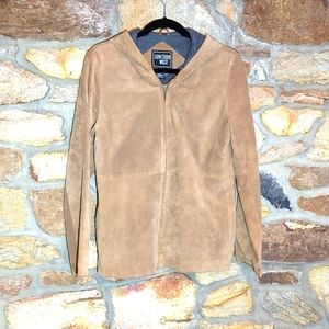 Junction West zip up suede leather jacket